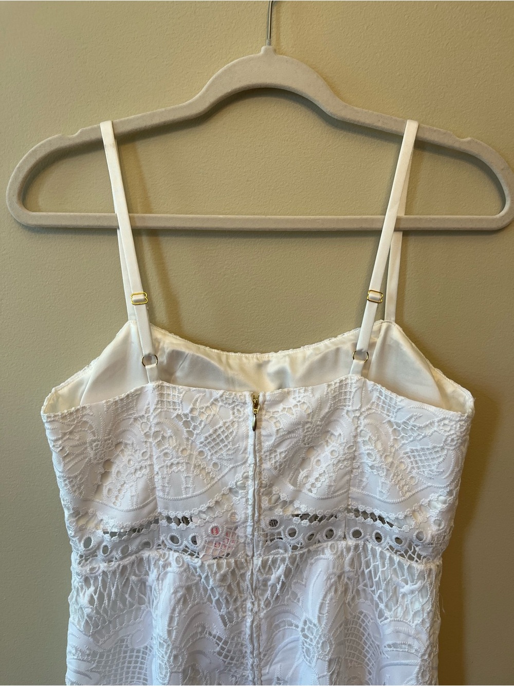 NWT $258 Lilly Pulitzer Risette Lace Dress Resort White Women's Size 4 - Picture 4 of 8